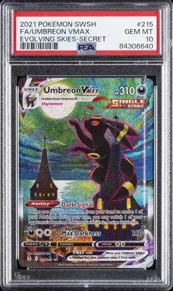 2021 POKEMON SWORD & SHIELD EVOLVING SKIES SECRET FULL ART/UMBREON VMAX PSA 10 - Image 1