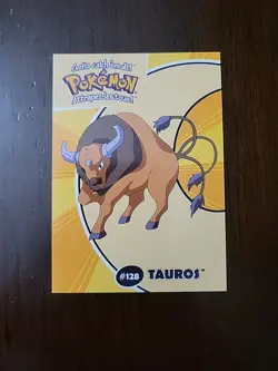 NM! 2000 Pokemon Danone Stadium #123 Tauros 28/40 Nintendo - Image 1