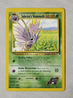 NM Sabrina's Venomoth - Non-Holo #34 Gym Heroes Pokemon TCG - Image 1