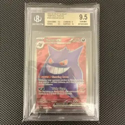 2024 Gengar Pokemon Temporal Forces EX #193 Ultra Rare BGS 9.5 PSA Gem Mint 10 - Image 1