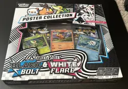 Pokemon TCG Scarlet & Violet Black & White Bolt Flare Poster Collection Box - Image 1