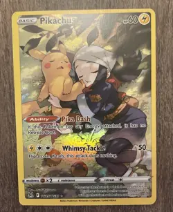 Pokemon Lost Origin Pikachu TG05/TG30 Trainer Gallery Full Art LP - Image 1