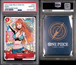 2024 ONE PIECE OP06-WINGS OF THE CAPTAIN TREASURE RARE #007 NAMI PSA 10 - Image 3