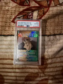 ONE PIECE 2023 EUSTASS "CAPTAIN" KID WANTED OP03-PILLARS OF STRENGTH #051 PSA 10 - Image 1