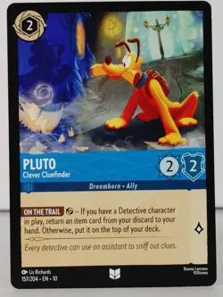 Pluto - Clever Cluefinder - LORCANA - Whispers in the Well - 157/204 - singles - Image 1