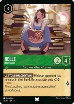 BELLE Bookworm 71/204 Non Foil Rise of the Floodborn Disney Lorcana - Image 1
