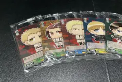 Attack on Titan Final Season Weiss Schwarz Promo Card Set Mikasa Eren Armin Levi - Image 4