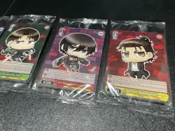 Attack on Titan Final Season Weiss Schwarz Promo Card Set Mikasa Eren Armin Levi - Image 5