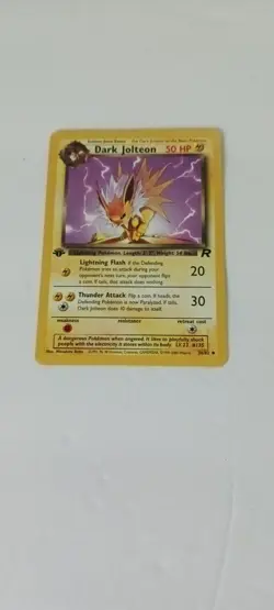 2000 Pokemon Team Rocket Vintage First Edition Dark Jolteon Card - Image 5