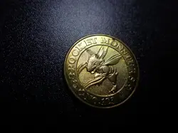 Pokemon Card Banpresto Promo Metal Gold Coin Scyther #6362 PLAY - Image 2