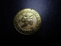 Pokemon Card Banpresto Promo Metal Gold Coin Scyther #6362 PLAY - Image 4