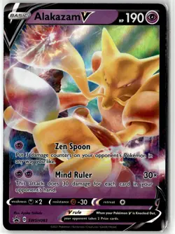 Alakazam V Promo SWSH: Sword & Shield Promo Cards SWSH083 NM - Image 1