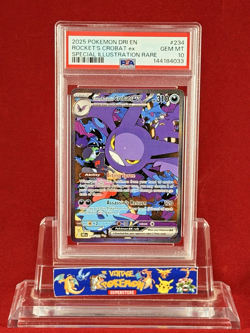 2025 POKEMON Destined Rivals ROCKET'S CROBAT ex SIR Card #234 PSA 10 - Image 1