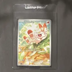 Pokemon Scorbunny Illustration Rare Full Art Holo Card 225/217 Scarlet & Violet - Image 4