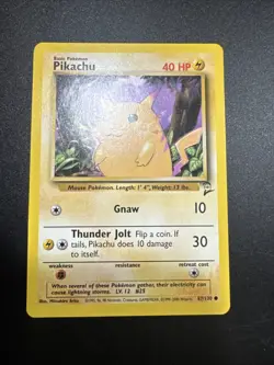 Pikachu 87/130 Base Set 2 Pokemon Card | Vintage WOTC - Image 2