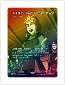 1x Suki of the Kyoshi Warriors - Captain Sisay Borderless Art Foil, Magic MTG NM - Image 1