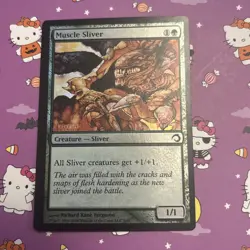 Magic MTG Premium Deck Series: Slivers Muscle Sliver #9/41 Foil TCG CCG - Image 1