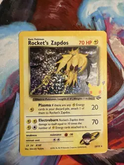Pokemon TCG Rockets Zapdos Holo Classic Collection 15/132 Celebrations NM - Image 1