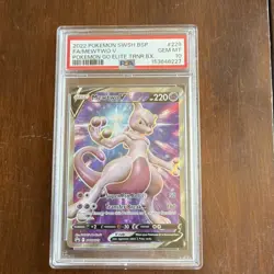 Pokemon Mewtwo V SWSH229 Full Art Holo Promo Black Star PSA 10 Sword & Shield - Image 1