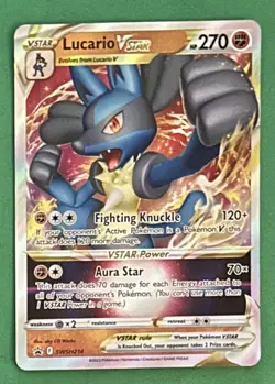 2020 Pokemon Sword & Shield - Black Star Promos Lucario VSTAR #SWSH214 - Image 1