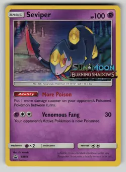 Seviper - (Prerelease) SM46 Sun & Moon Promo Pokemon Holo MP - Image 1