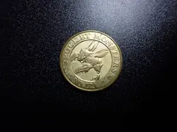 Pokemon Card Banpresto Promo Metal Gold Coin Scyther #6360 PLAY - Image 1