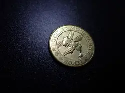 Pokemon Card Banpresto Promo Metal Gold Coin Scyther #6360 PLAY - Image 2