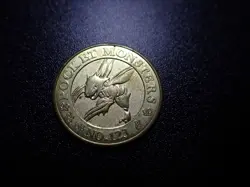 Pokemon Card Banpresto Promo Metal Gold Coin Scyther #6360 PLAY - Image 3