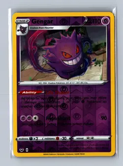 Gengar Reverse Holo Pokemon SWSH01: Sword & Shield Base Set #085/202 - Image 1
