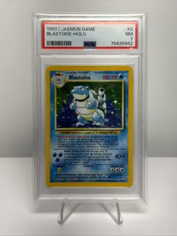 1999 Pokemon Base Set Blastoise Holo #2 – PSA 7 (Near Mint) - Image 1