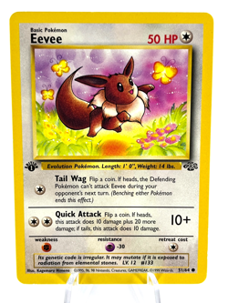 1st Edition Eevee 51/64 - Jungle - Common - Pokemon - LP - Image 1