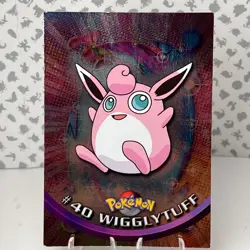 Wigglytuff #40 Topps Pokemon 1999 TV Animation Edition Blue Label FOIL LP - Image 1