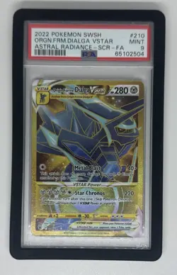 Pokemon TCG Origin Forme Dialga VSTAR Astral Radiance Secret Rare #210/189 PSA … - Image 1