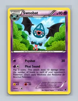 Swoobat 37/98 Rare Emerging Powers Pokemon Lightly Played - Image 1