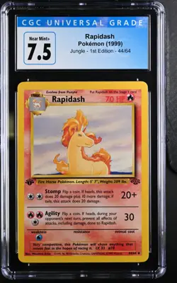 CGC 7.5 - Rapidash [1st Edition] #44 Pokemon Jungle - Image 1
