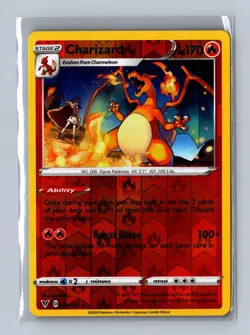 Charizard Rare Reverse holo Pokemon SWSH04: Vivid Voltage #025/185 B - Image 1
