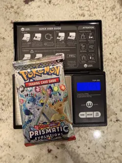 VERY HEAVY!! (22.35g) Pokemon Prismatic Evolutions– Factory Sealed Booster Pack! - Image 1