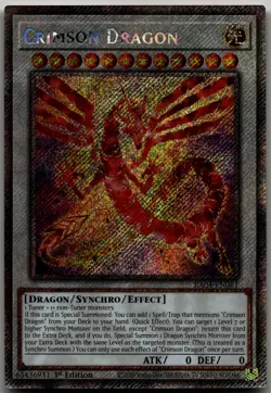 Crimson Dragon (Platinum Secret Rare) Platinum Secret Rare Quarter Century Stamp - Image 1