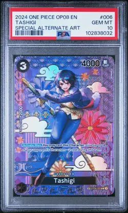 One Piece ST06-006 Tashigi SP Special Art OP08 Two Legends PSA 10 Gem Mint - Image 1