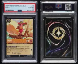 2023 Lorcana - Into The Inklands 3 Piglet Pooh Pirate Captain #16 PSA 10 GEM MT - Image 3