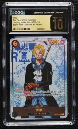 2025 One Piece Card Game: Carrying on His Will OP13 Japanese Sabo CGC 10 - Image 1