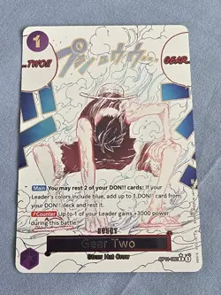 Bandai One Piece CCG Gear Two Straw Hat Crew Event Card Rare OP11-080 English - Image 1