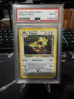 Pokemon TCG Pidgeot Holo Rare Jungle Unlimited Card 8/64 1999 PSA 8 - Image 4