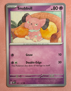 Snubbull~Cute Pink Pokemon ~Pretty in Pink & Pastel Gallery~Cute Pokemon Cards - Image 1