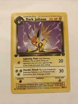 Dark Jolteon Pokemon Card First 1st Edition Team Rocket 38/82 - Image 1