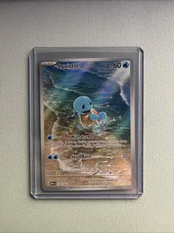 Pokemon TCG Squirtle 170/165 Scarlet & Violet 151 Illustration Rare Holo Card - Image 1