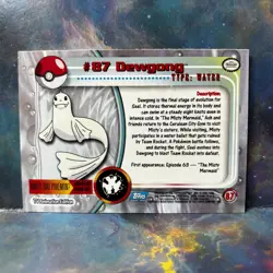 Dewgong #87 Pokemon Topps TV Animation Card - Image 2