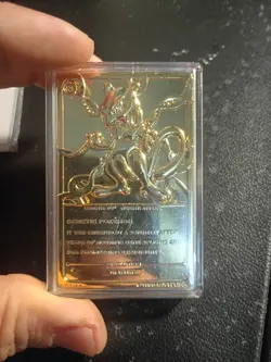 Pokemon 23k Gold Plated Mewtwo Burger King 1999 Sealed Pokeball Trading Card - Image 1