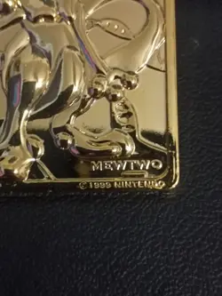 Pokemon 23k Gold Plated Mewtwo Burger King 1999 Sealed Pokeball Trading Card - Image 4