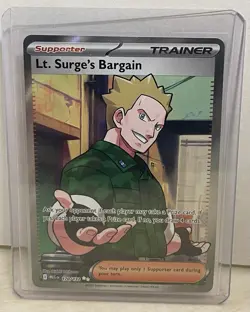 Pokemon Lt. Surge's Bargain 170/132 Me01 Mega Evolution Ultra Rare Holo Card - Image 1